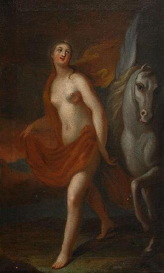 georg engelhardt schroder Athena och Pegasus Germany oil painting art